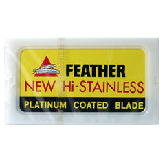 10 Feather New Hi-Stainless DE Blade, 1 Pack of 10 (10 Blades)-Feather-ItalianBarber