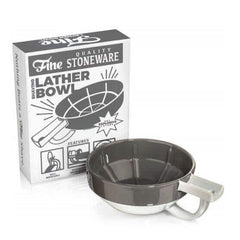 Fine Stoneware Lather Bowl - Grey/White-Fine Accoutrements-ItalianBarber