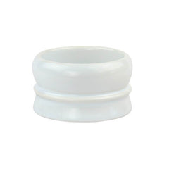 Fine Stackable Stoneware Soap Bowl - White-Fine Accoutrements-ItalianBarber