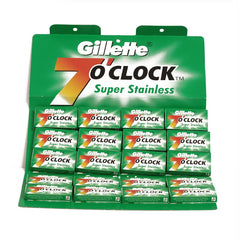 100 Gillette 7 O'Clock Super Stainless Double Edge Blades (Green Pack)-Gillette-ItalianBarber