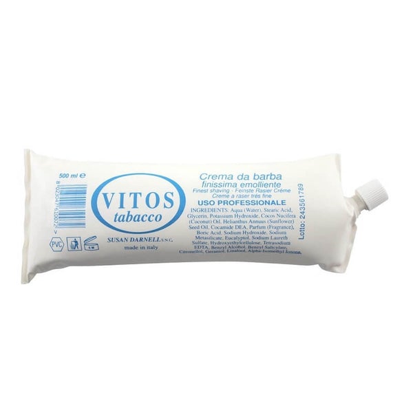 Vitos Shave Cream Tube 500ml - Tabacco-Vitos - Susan Darnell-ItalianBarber